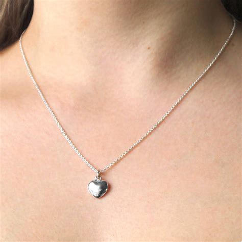 Solid Silver Heart Necklace By Hersey Silversmiths Notonthehighstreet Com
