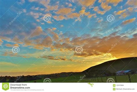 High Saturated Sunset1 Stock Photo Image Of Blue Saturated 122470694
