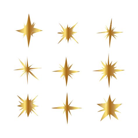 Gold Funkelnder Sternvektor Gold Funkelnd Stern Png Und Vektor Zum