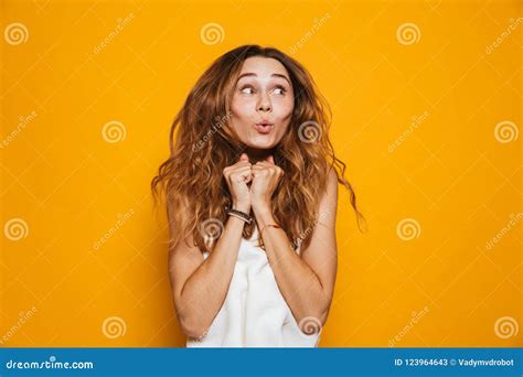 Portrait Of An Excited Young Girl Screaming Stock Image Image Of