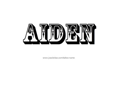 Aiden Name Tattoo Designs
