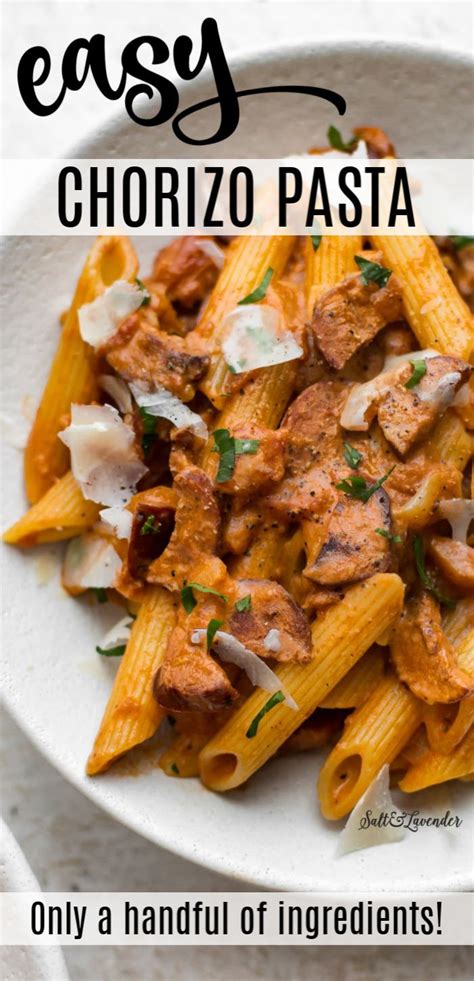 This Tasty Spanish Chorizo Pasta Recipe Is Made With A Small Number Of