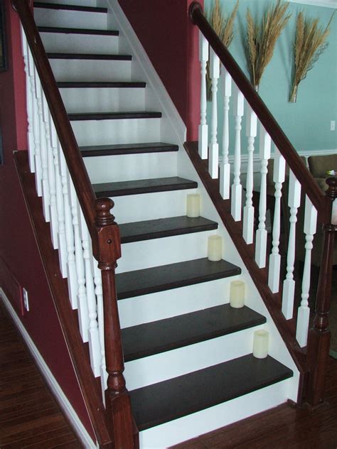 How to make wooden stairs less slippery. Remodelaholic | Top Ten DIY Stair Makeovers