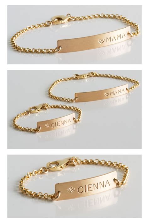 Gold Bar Bracelet Nameplate Bracelet Personalized Bracelet Etsy