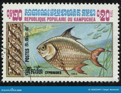 Postage Stamp With Fish Editorial Stock Image Image Of Postmark