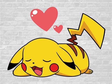Pikachu Valentine Svg Pokemon Valentine Pikachu Heart Svg Etsy