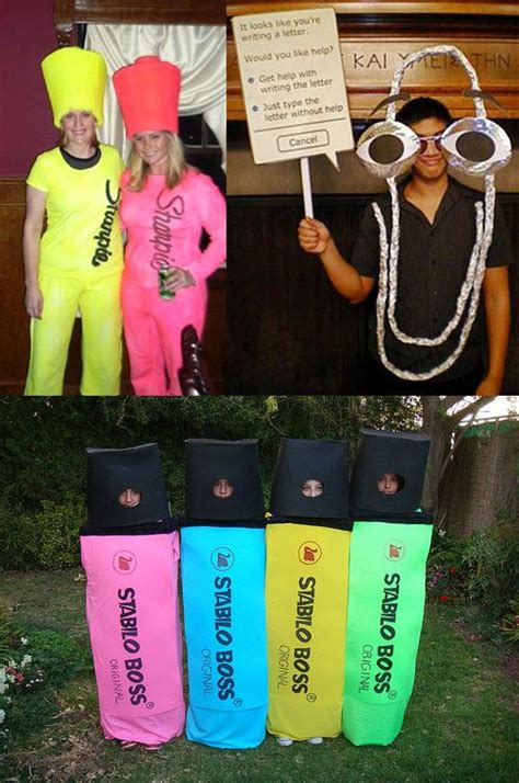 Highlighters Paper Clippy Costumes Office Halloween Costumes Cute