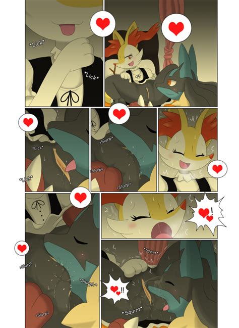 Rule 34 2015 Anthro Black Fur Blue Fur Braixen Canine Clitoris