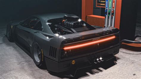 Cyberpunk Ferrari F40 Uses Supercharged V8