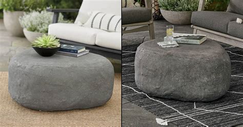 Giant River Stone Outdoor Coffee Table
