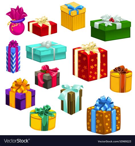 Big Set Of T Boxes Different Colors And Shapes Vector Image