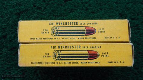 2 Full Boxes Of Winchester Brand 401 Winchester Self Loading Ammo