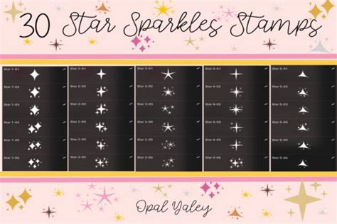 Free Download 30 Star Sparkles Procreate Brushes