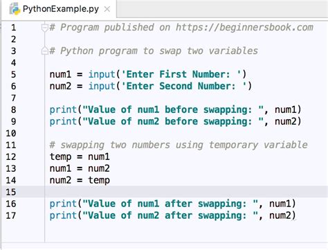 Swapping Of Two Variables In Python Gambaran