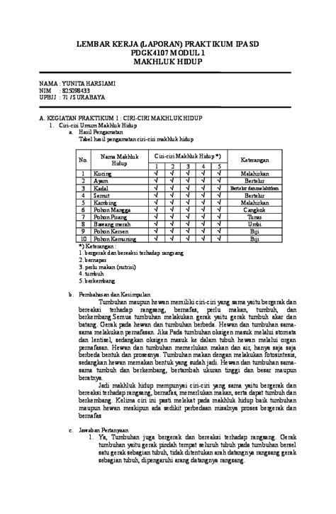 14++ Contoh Laporan Praktikum Ipa Smp | My Tugas