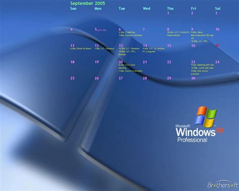 Active Desktop Calendar Backgrounds