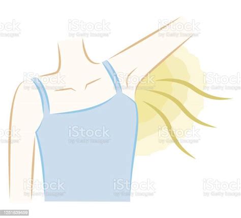 Handdrawn Armpit Stinking Womans Armpit Stock Illustration Download
