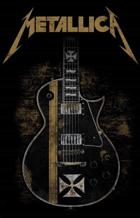 Metallica Hetfields Iron Cross Guitar Heavy Metal Bands Heavy Metal