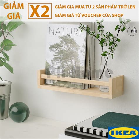 Kệ treo gắn tường đựng gia vị đựng đồ đa năng bằng gỗ BEKVAM IKEA Shopee Việt Nam
