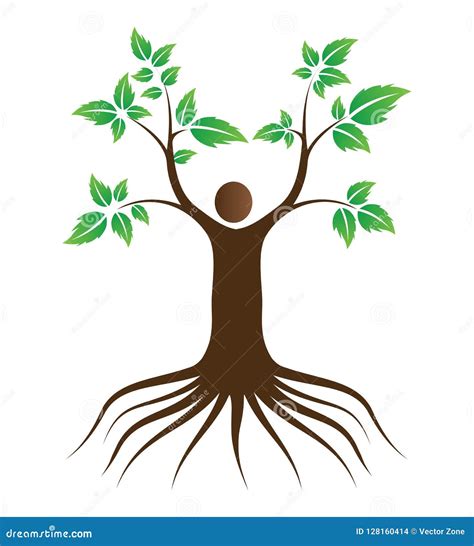 People Love Tree With Roots Stock Vector Illustration Of Clean Embed