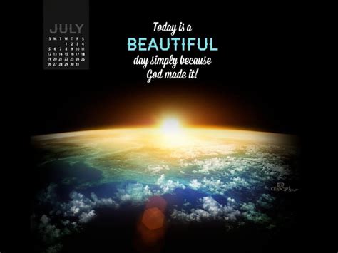 July 2015 Beautiful Day Desktop Calendar Free July Wallpaper