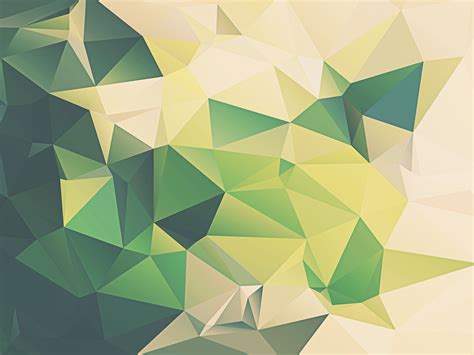 Minimalism Green Geometry Abstract Low Poly Digital Art Artwork