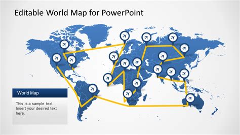 Editable World Map With Countries Powerpoint 3d World Map Editable