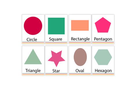 Printable Shapes Flash Cards Graphic By Igraphic Studio · Creative Fabrica