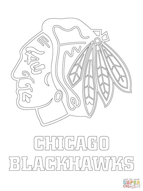 Chicago Blackhawks Logo Coloring Page Free Printable Coloring Pages