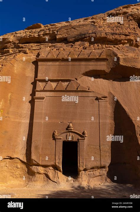 Nabataean Tomb In Al Hijr Archaeological Site In Madain Saleh Al