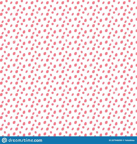 Vector Pink Dot Pattern On White Background Stock Illustration