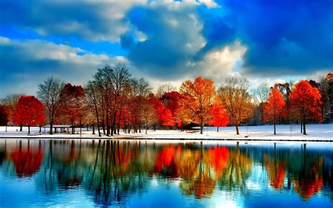 Snowy Autumn Wallpapers Wallpaper Cave
