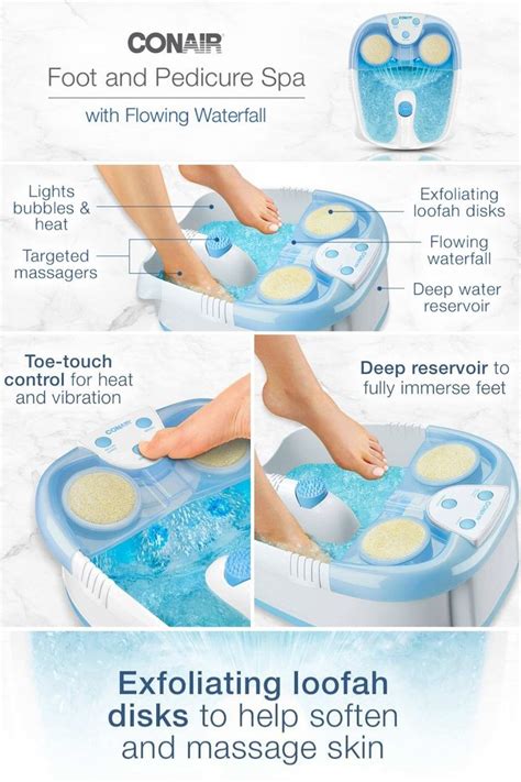 conair active life waterfall foot spa with lights and bubbles re energize and reinvigorate