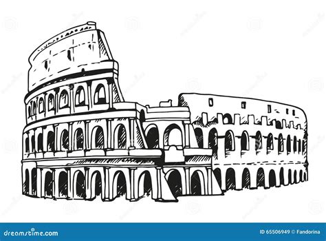 Coliseo De Roma Para Colortear Dibujo Color Coliseo Roma Italia