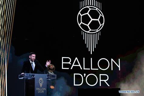 Messi Makes Record Of Winning Sixth Ballon Dor Xinhua Englishnewscn