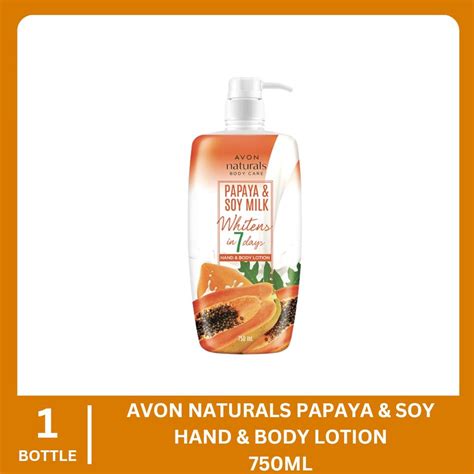 Avon Naturals Papaya And Soy Milk Lotion 750ml 1 Bottle Shopee