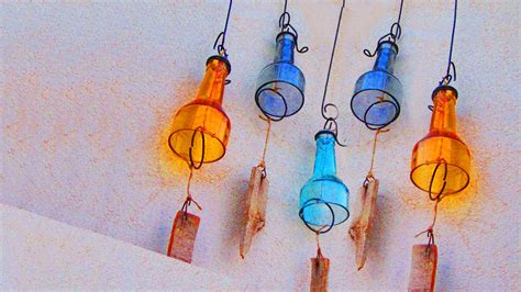 A Video On Making Wind Chimes With Recycled Wine Bottles Wine Bottle