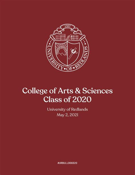 University Of Redlands College Of Arts And Sciences Class Of 2020 By