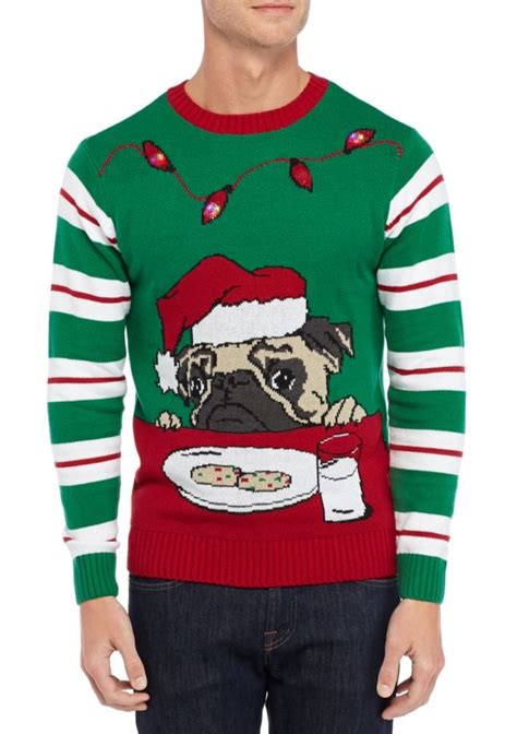 Ugly Pug Christmas Sweater Light Up Christmas Sweaters Popsugar