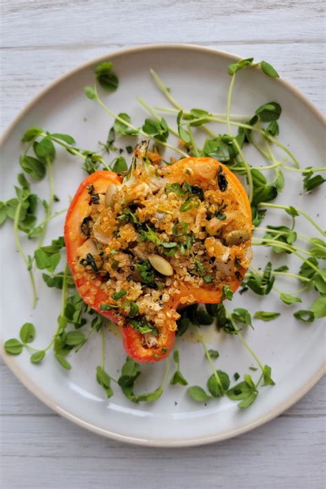 Quinoa Stuffed Peppers With Red Chili