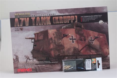Meng Model 135 Ts 017 German A7v Tank Krupp Rare Make Sure You Already