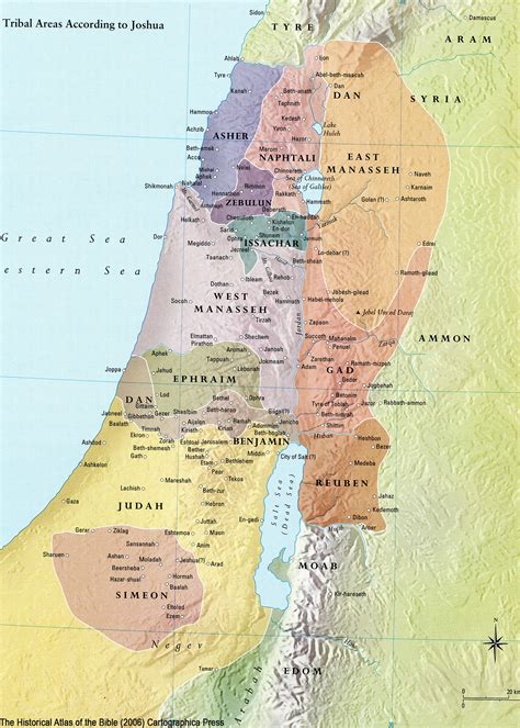 32 Map Of The Promised Land Joshua Maps Database Source