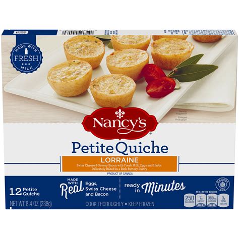 Nancys Lorraine Petite Quiche With Eggs Swiss Cheese And Bacon Frozen