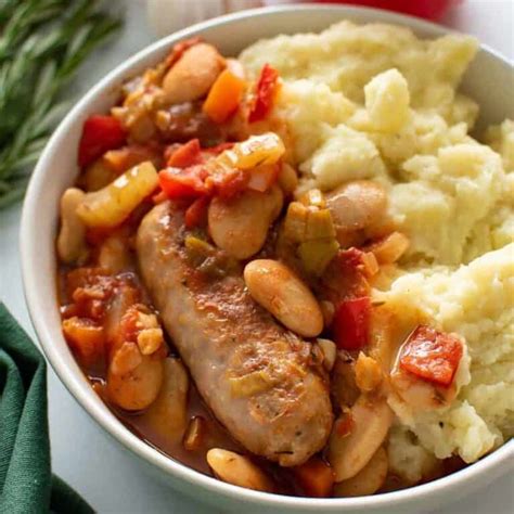 The Best Slow Cooker Sausage Casserole Hint Of Healthy