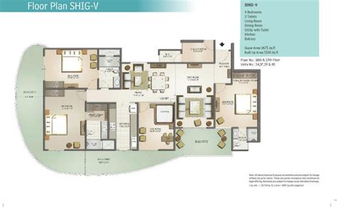 4 Bhk Size 2675 Sqft Floor Plans How To Plan Flooring