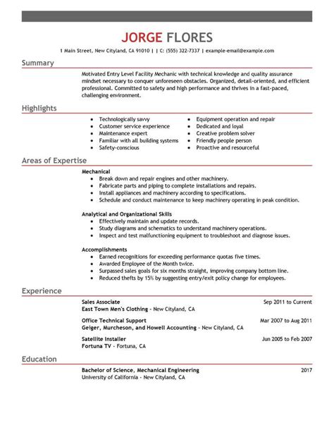 Actually we only heard about the you will have to upload your cv in most of the job sites in the respected countries. Best Entry Level Mechanic Resume Example | LiveCareer