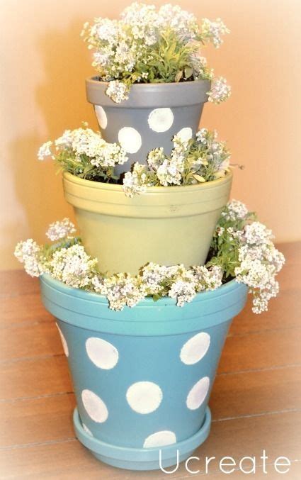 Diy Mini Stacked Pots U Create Stacked Flower Pots Stacked Pots