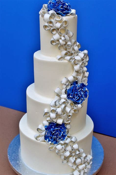 Royal Blue Unique Wedding Cake Designs Jenniemarieweddings