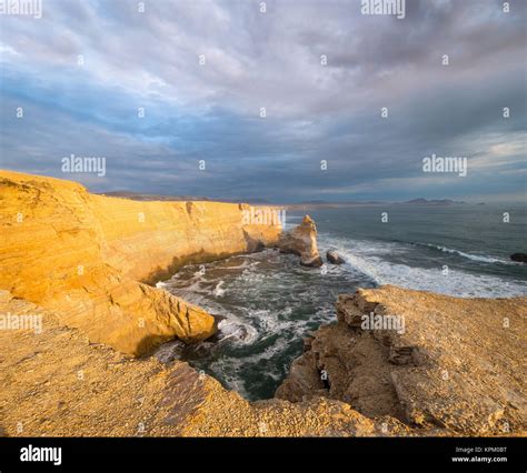 Cathedral Rock Formation Peruvian Coastline Rock Formations At The