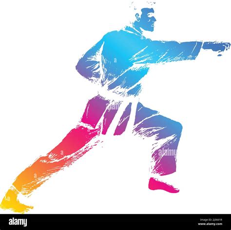 Positions Of Martial Artist Stock Vector Image And Art Alamy